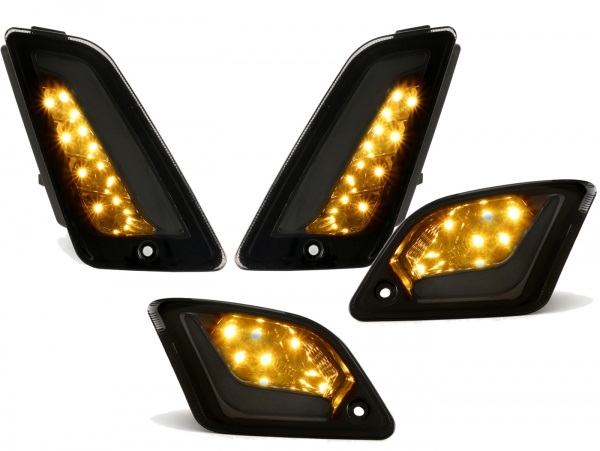LED-Blinker-Set vorne+hinten - GASOLINA - Vespa GT/GTS/GTV/HPE 125-300 ccm (Bj. 2003-2022) - smoked